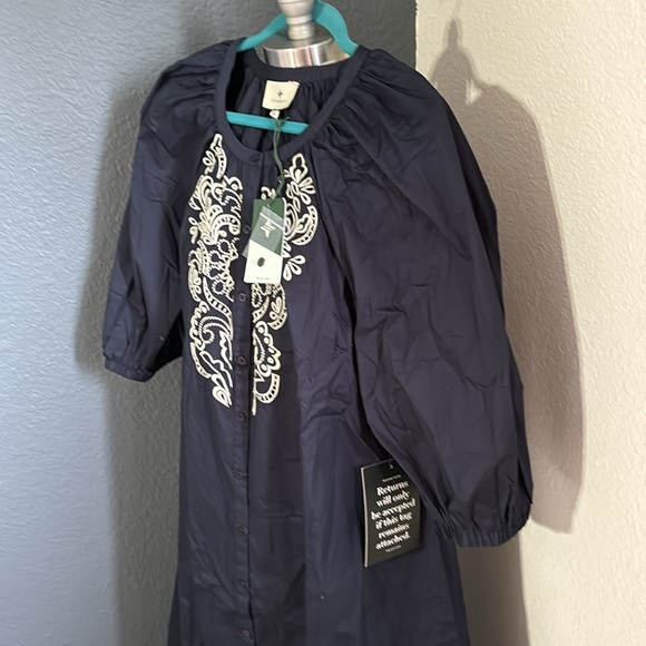TUCKERNUCK Navy Embroidered Etta Dress - Picture 5 of 5